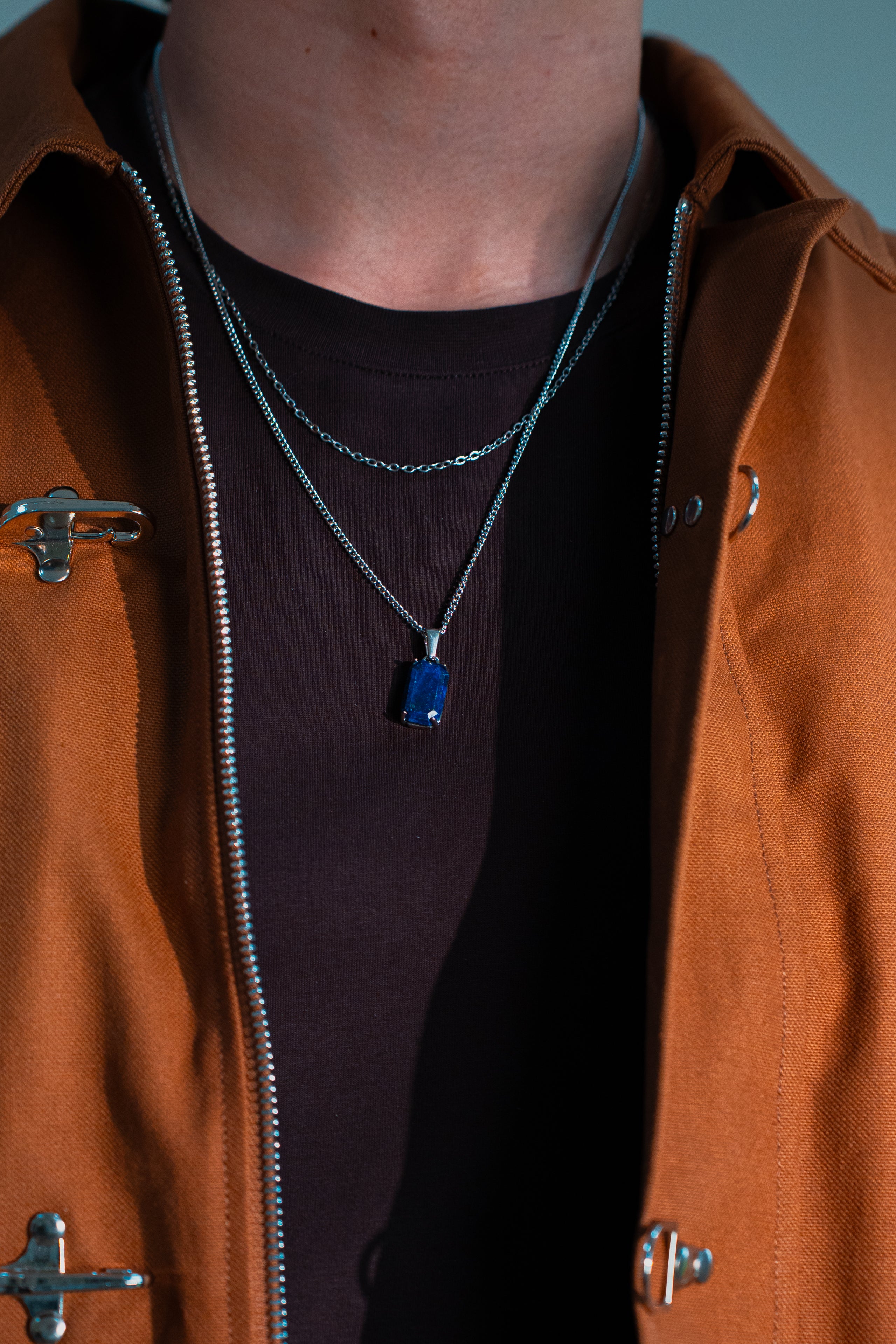 Lapis lazuli Pendant - Silver