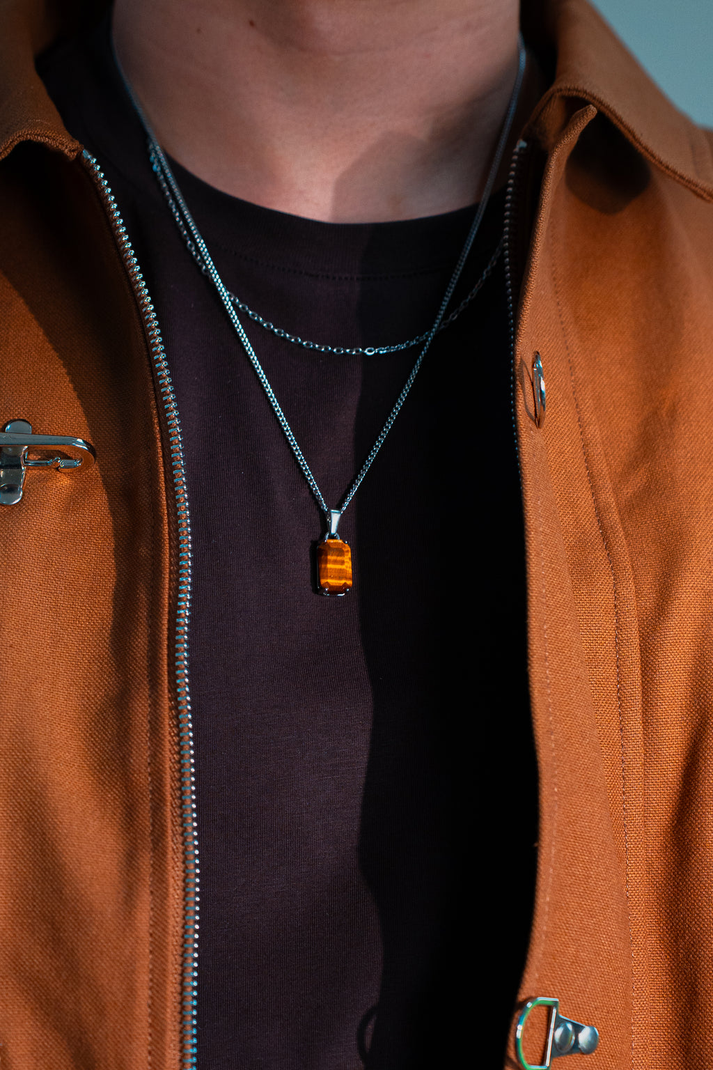 Tiger Eye Pendant - Silver