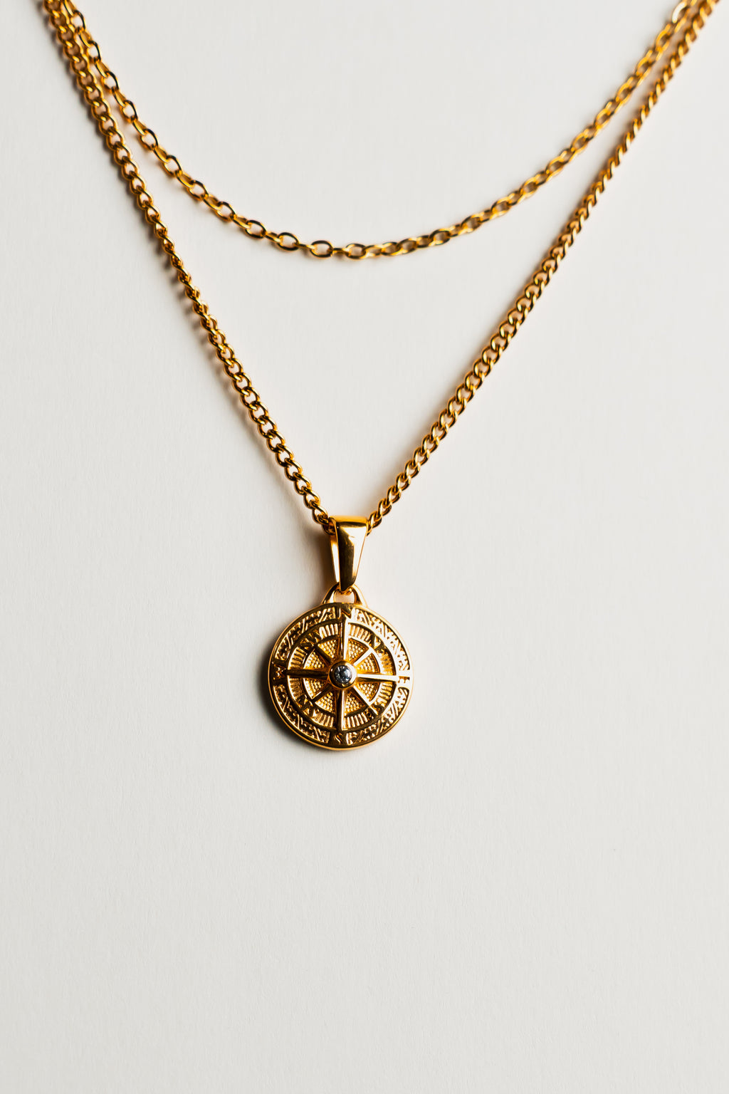 Compass Pendant - Gold
