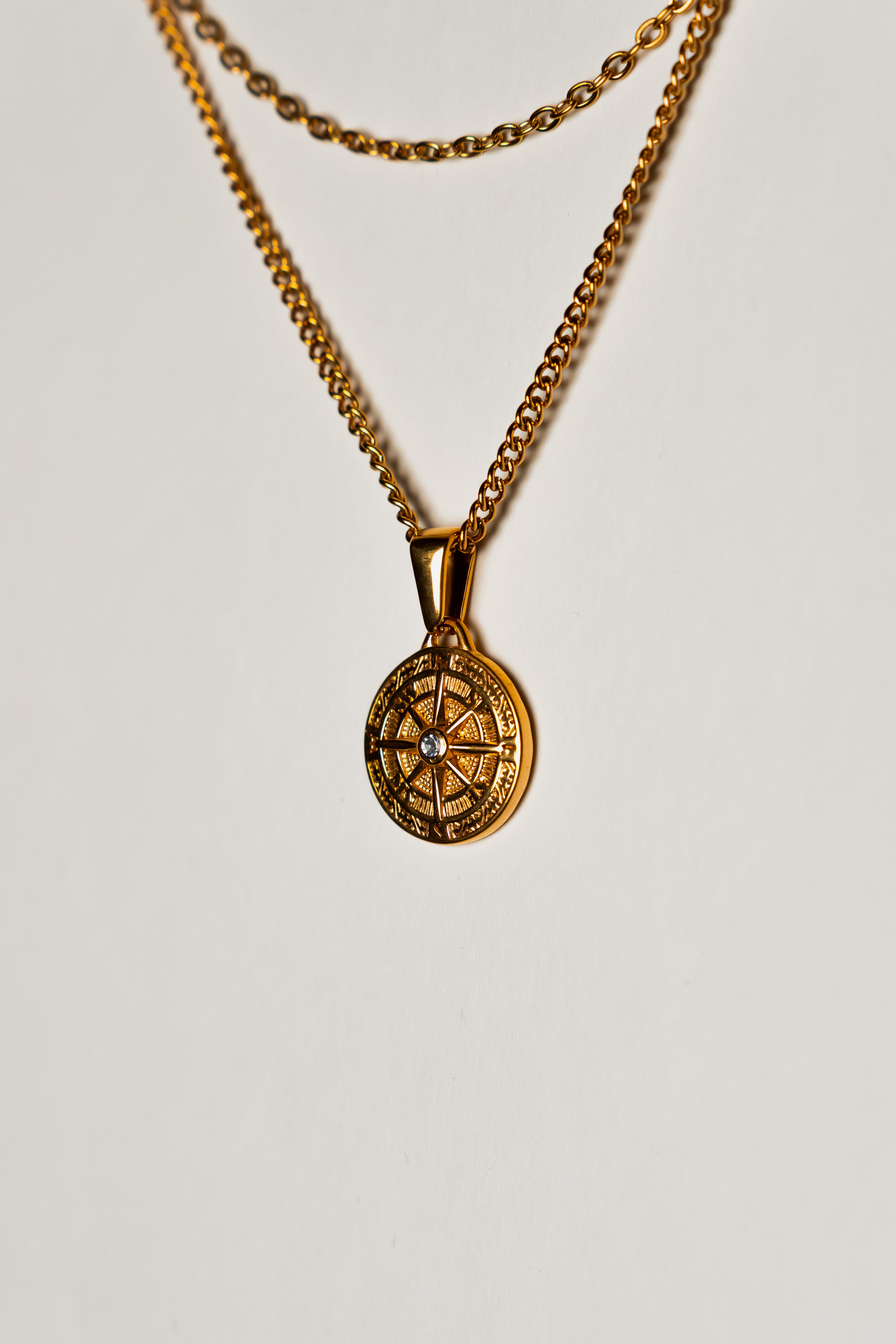 Compass Pendant - Gold
