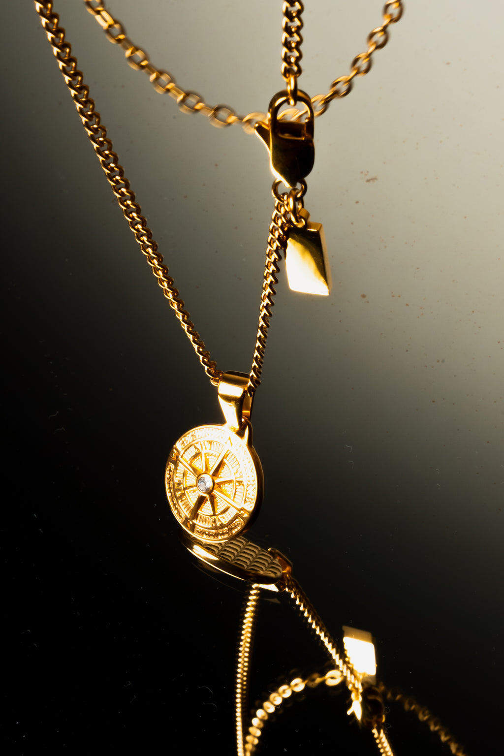 Compass Pendant - Gold