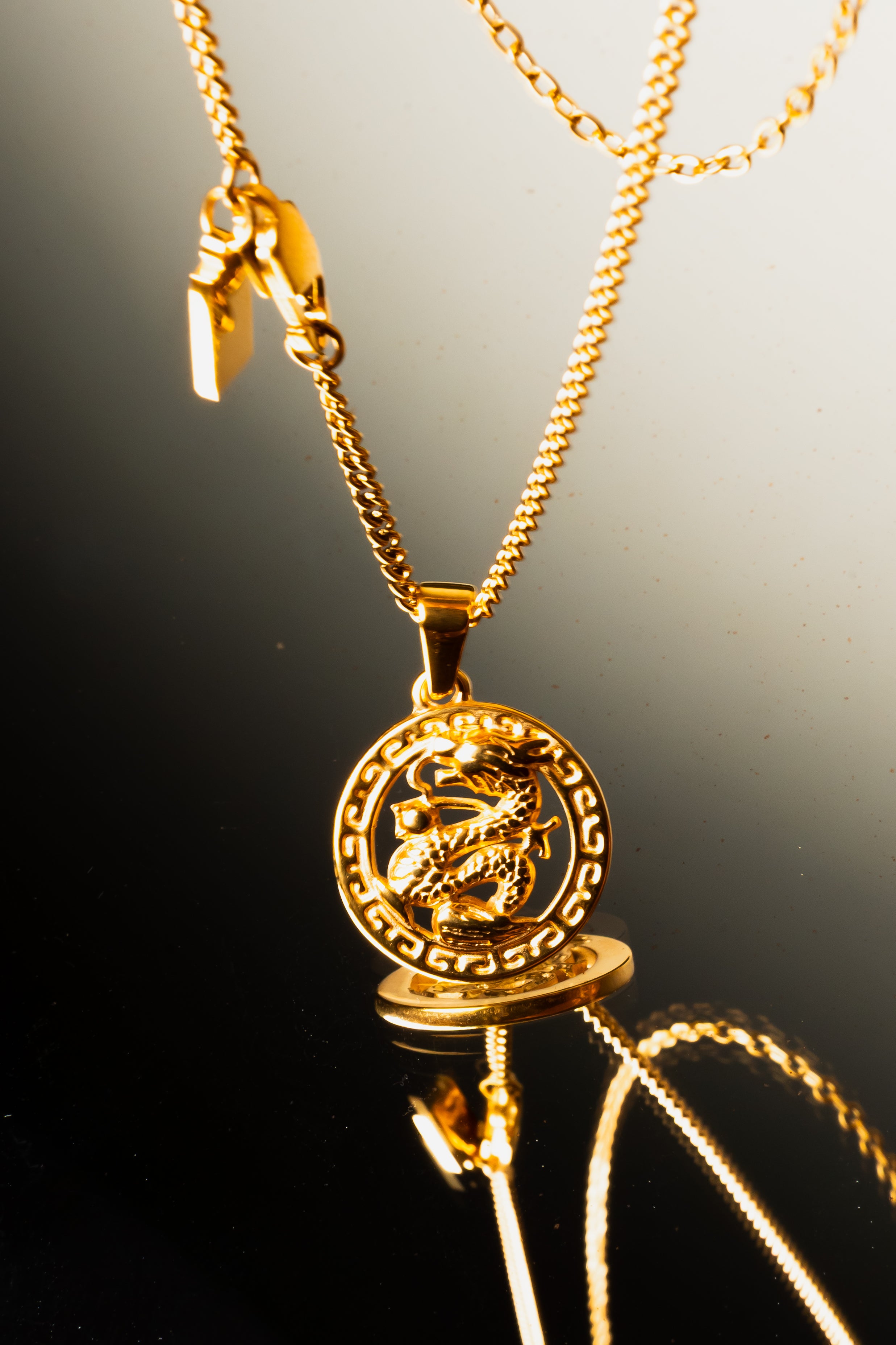 Dragon Pendant - Gold