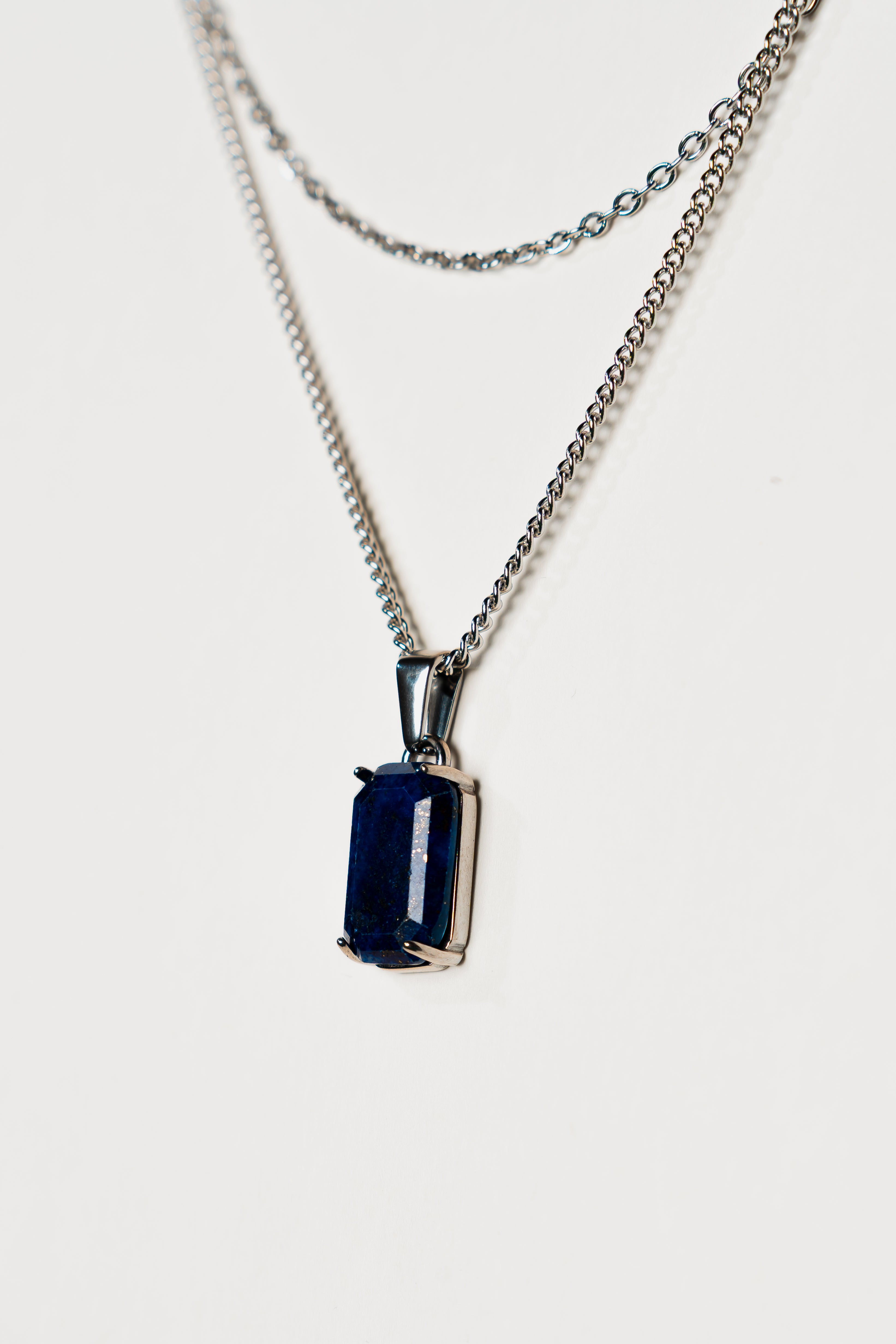 Lapis lazuli Pendant - Silver