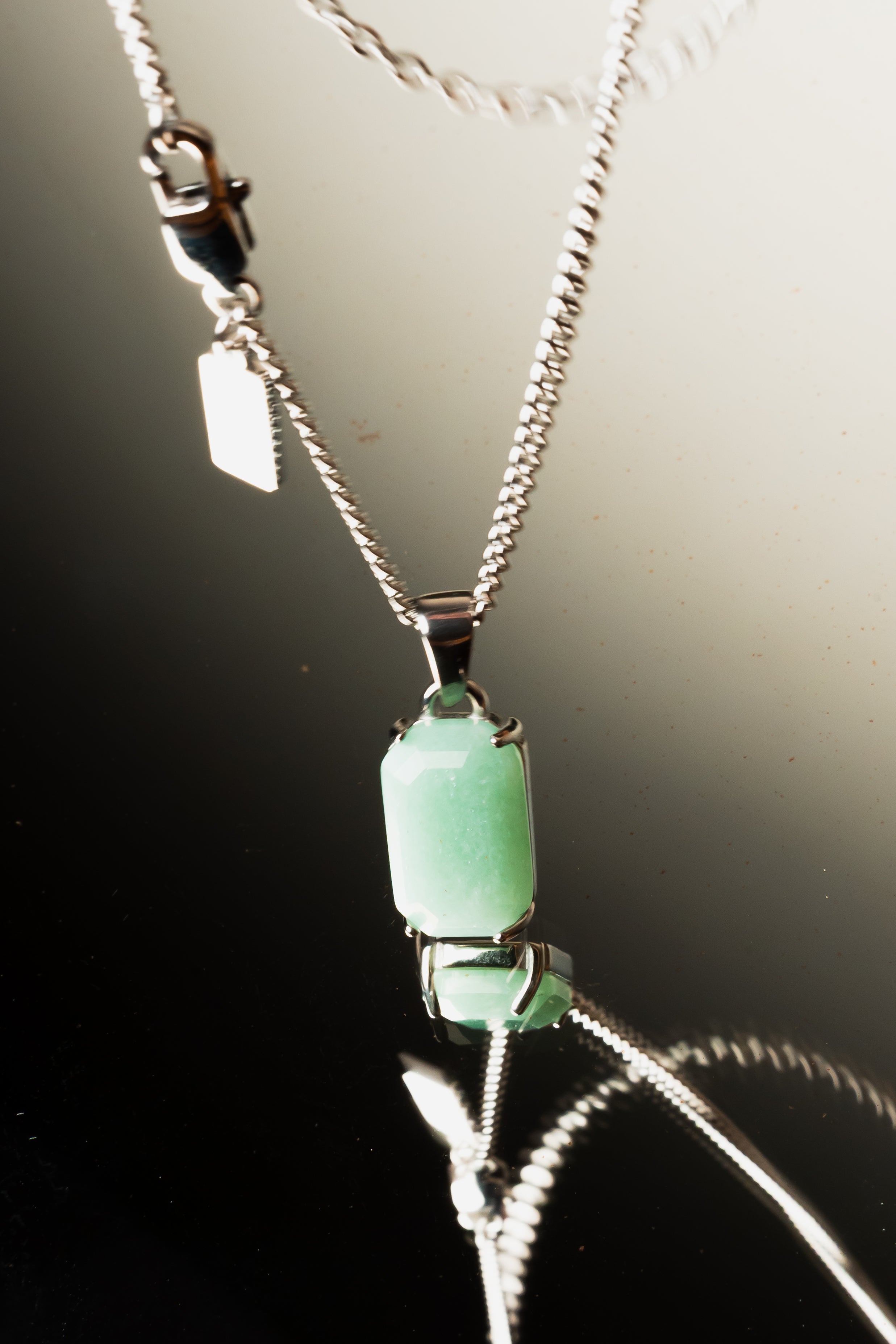 Aventurine Pendant - Silver