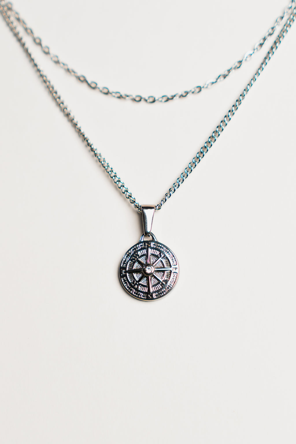 Compass Pendant - Silver