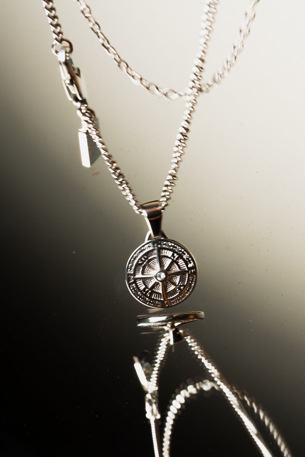 Compass Pendant - Silver