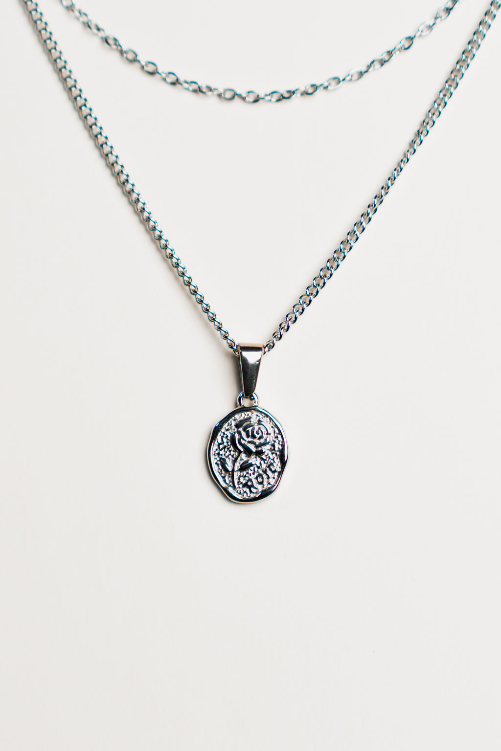 Rose Pendant - Silver