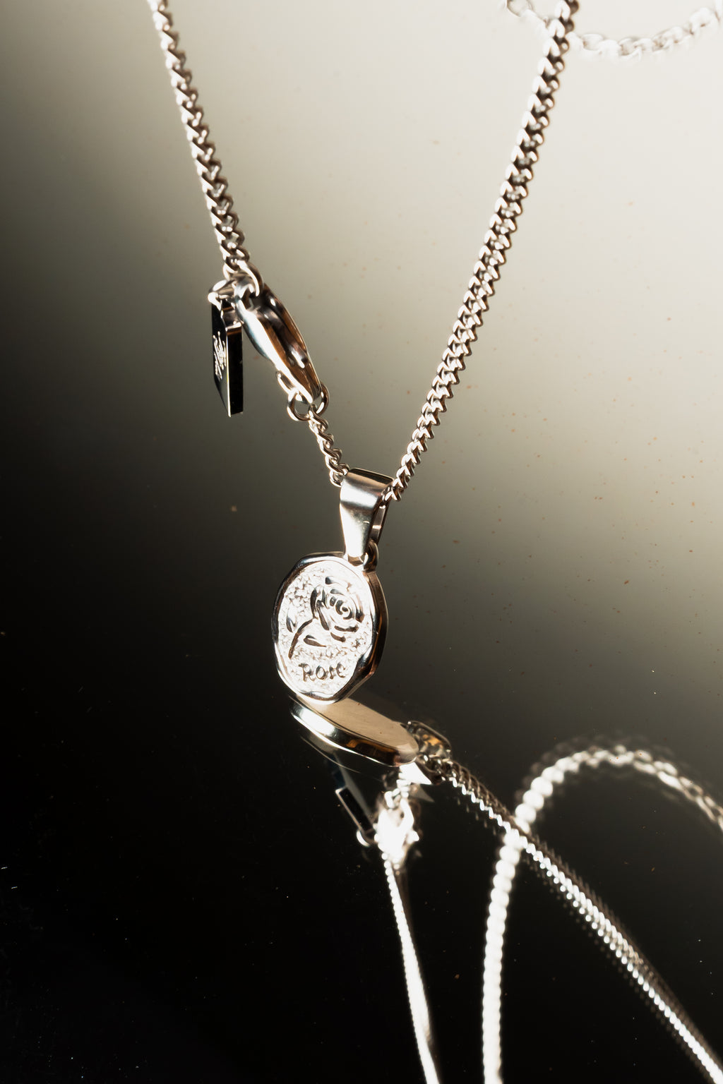 Rose Pendant - Silver