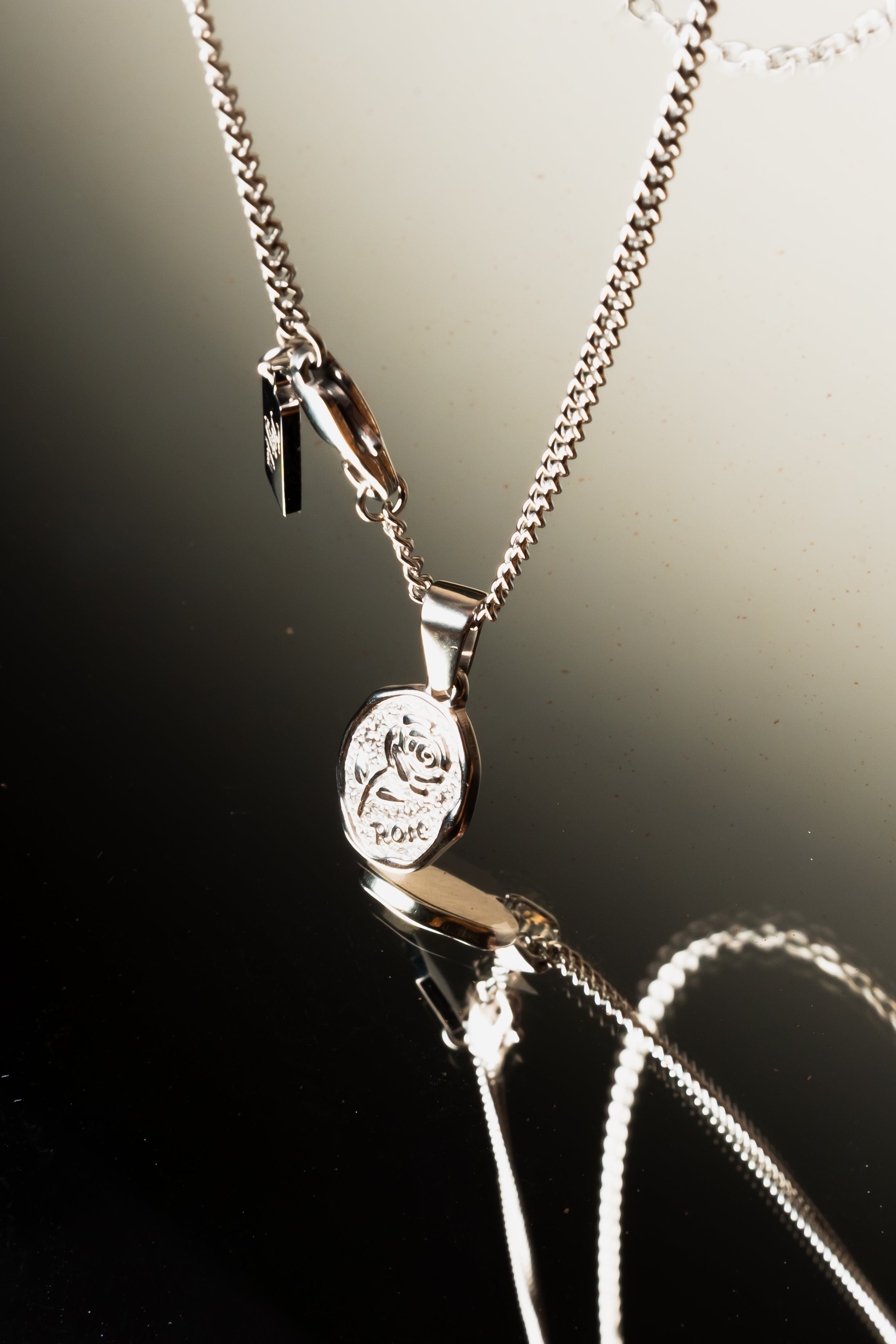 Rose Pendant - Silver