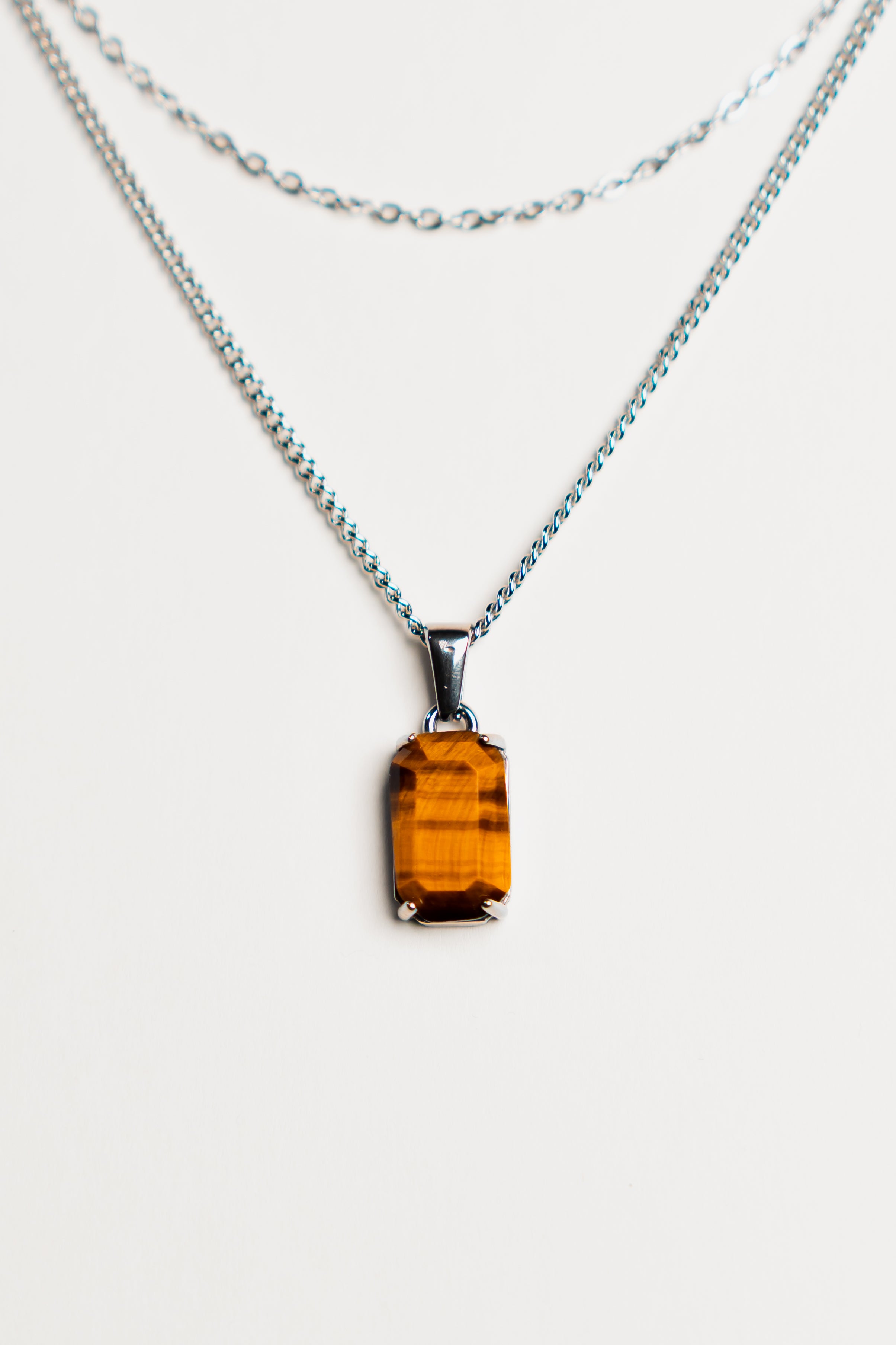 Tiger Eye Pendant - Silver