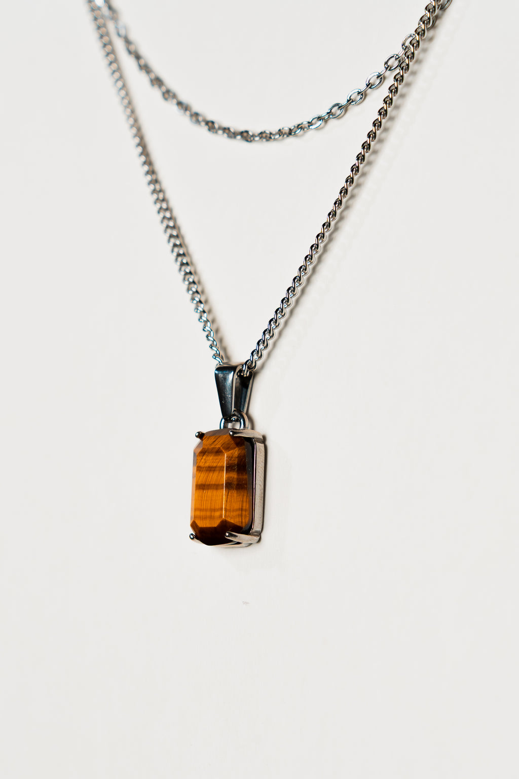 Tiger Eye Pendant - Silver