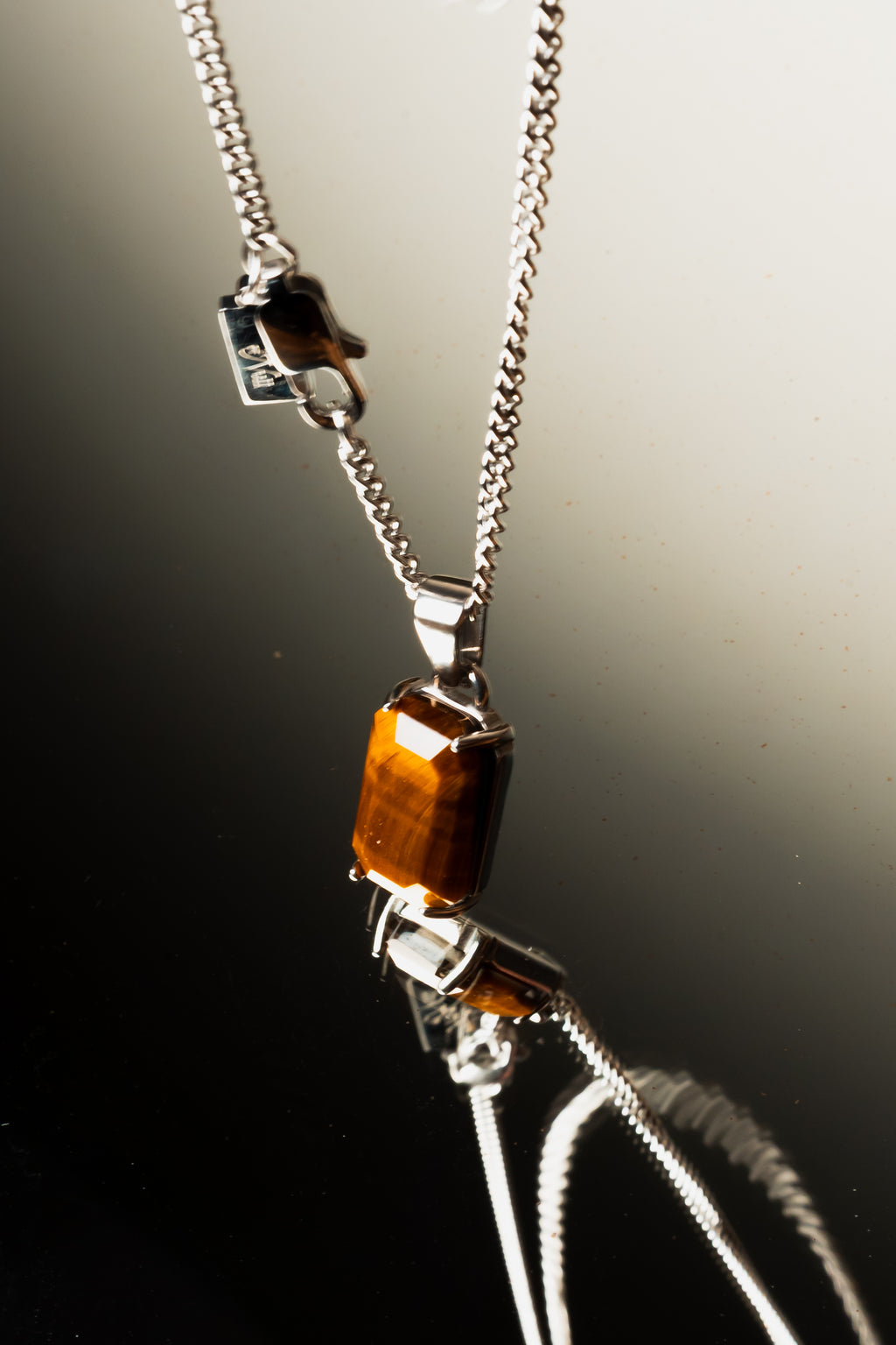 Tiger Eye Pendant - Silver