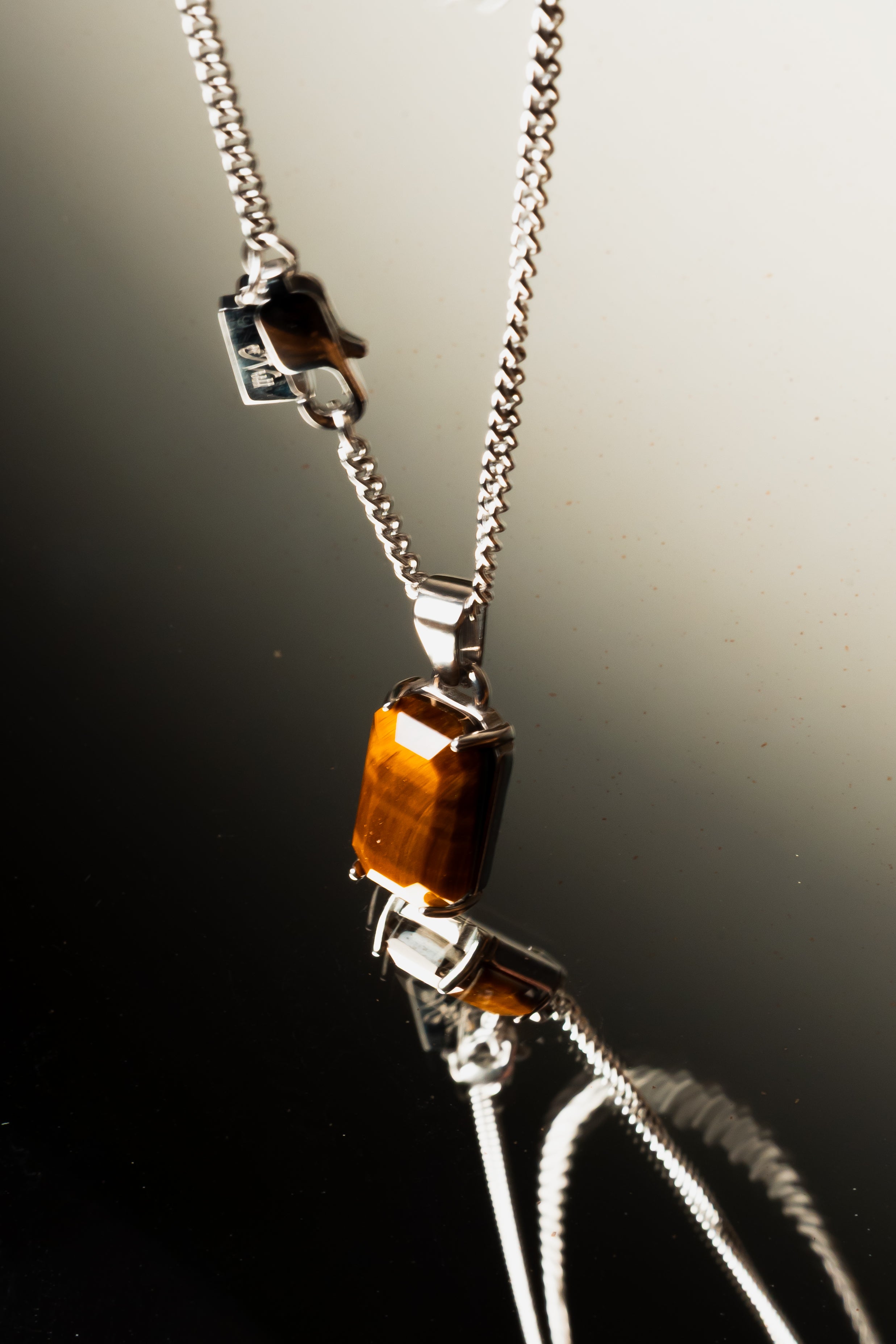 Tiger Eye Pendant - Silver